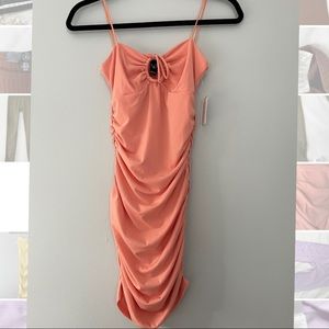 WINDSOR- orange tight synched dress